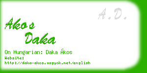 akos daka business card